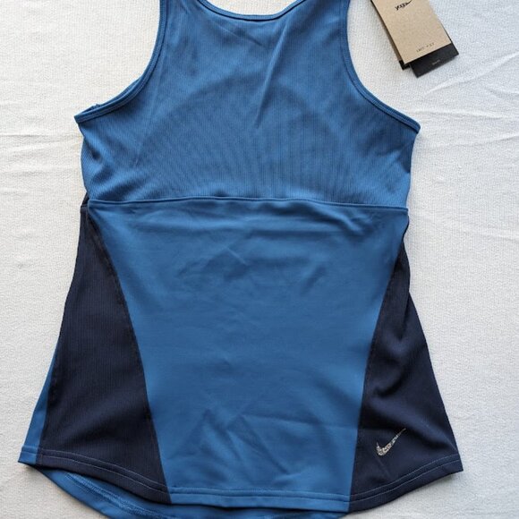 Women's Nike Yoga Dri-FIT Ribbed Tank Top Size Small Open Back DR0374 $42 NEW - Picture 2 of 9